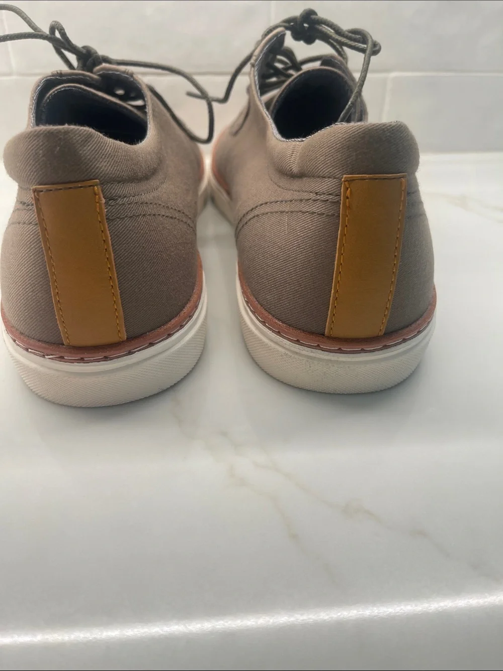 Gant Men’s Brown Canvas Boat Shoes with White Sole Sz 12 from Nordstrom